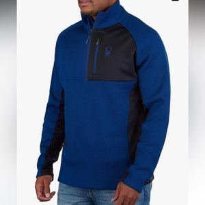 Spyder Men's Half Zip Sweater Gait Knit Pullover Jacket size L Large NWT